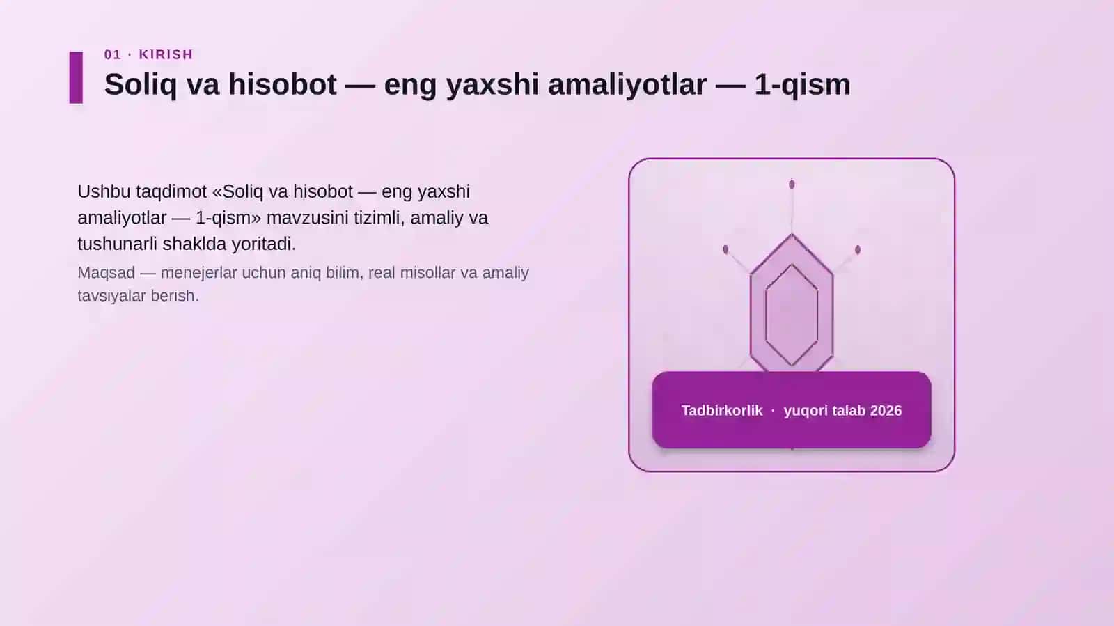 Soliq va hisobot — eng yaxshi amaliyotlar — 1-qism 3