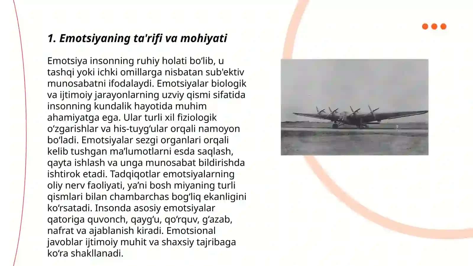 Emotsiya tushunchasi va turlari.Emotsiyasi buzilgan bemorlar bilan munosabatda boʻlish psixologiyasi by Abdusattorova Matluba 3