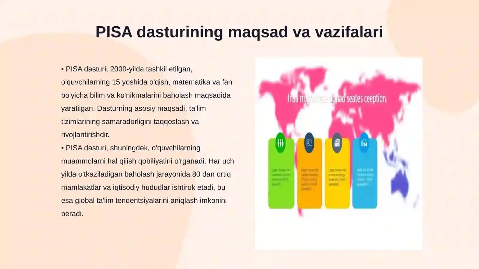 PISA Xalqaro baholash dasturi to'g'risida 3