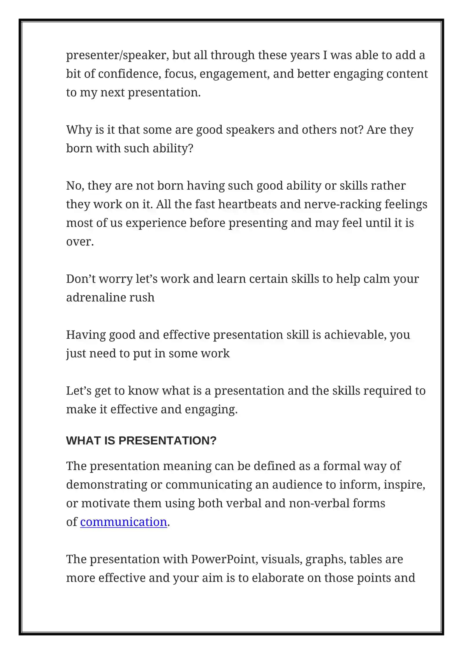 Presentation skills 3