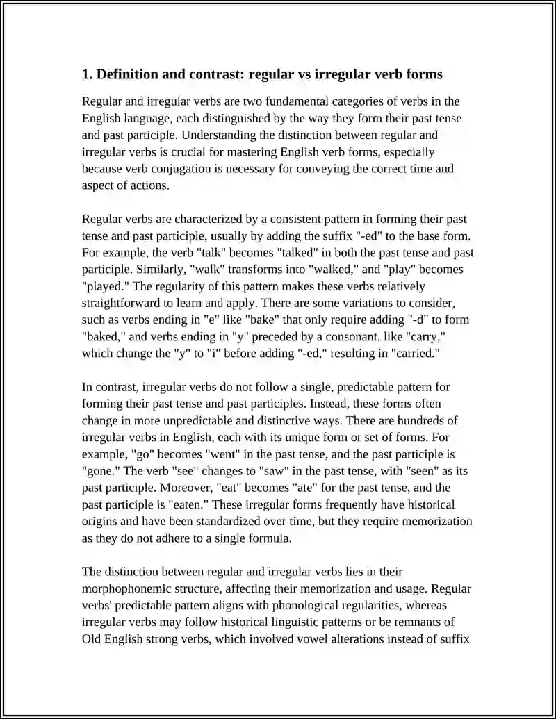 MASTERING IRREGULAR VERB FORMS 3