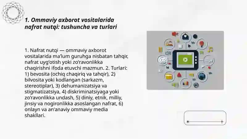 Ommaviy axborot vositalarida nafrat, yolg'on va manipulyatsiya: huquqiy javobgarlik va shaxsiy vijdon 3