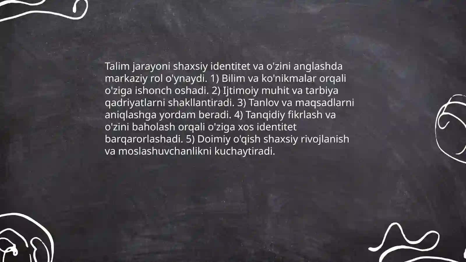 Shaxs rivojlanishida talim jarayonining orni va ahamiyati 3