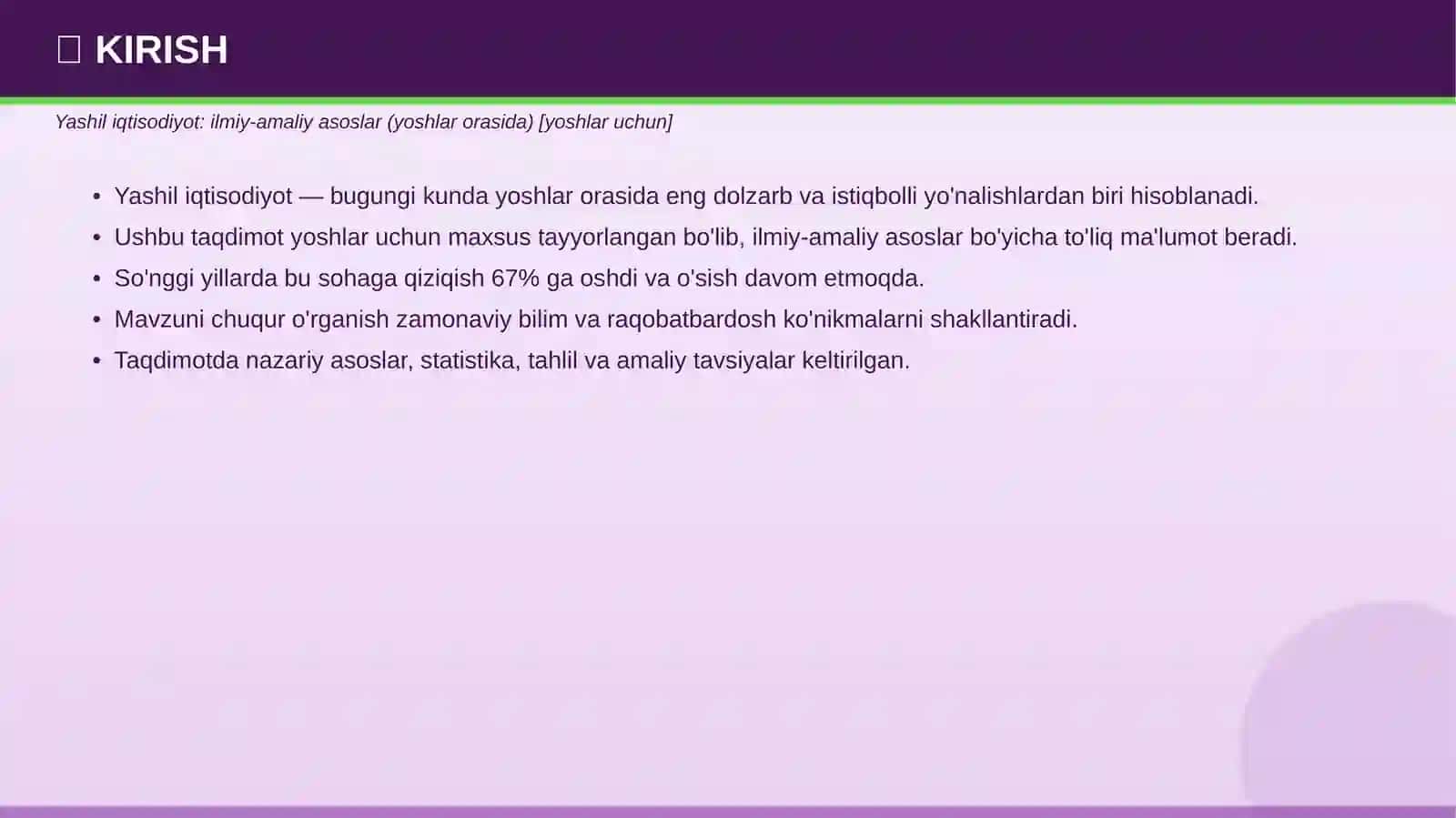 Yashil iqtisodiyot: ilmiy-amaliy asoslar 3