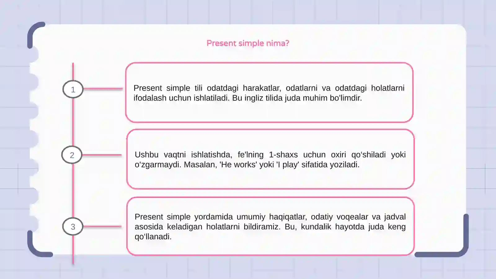 Present simple 3