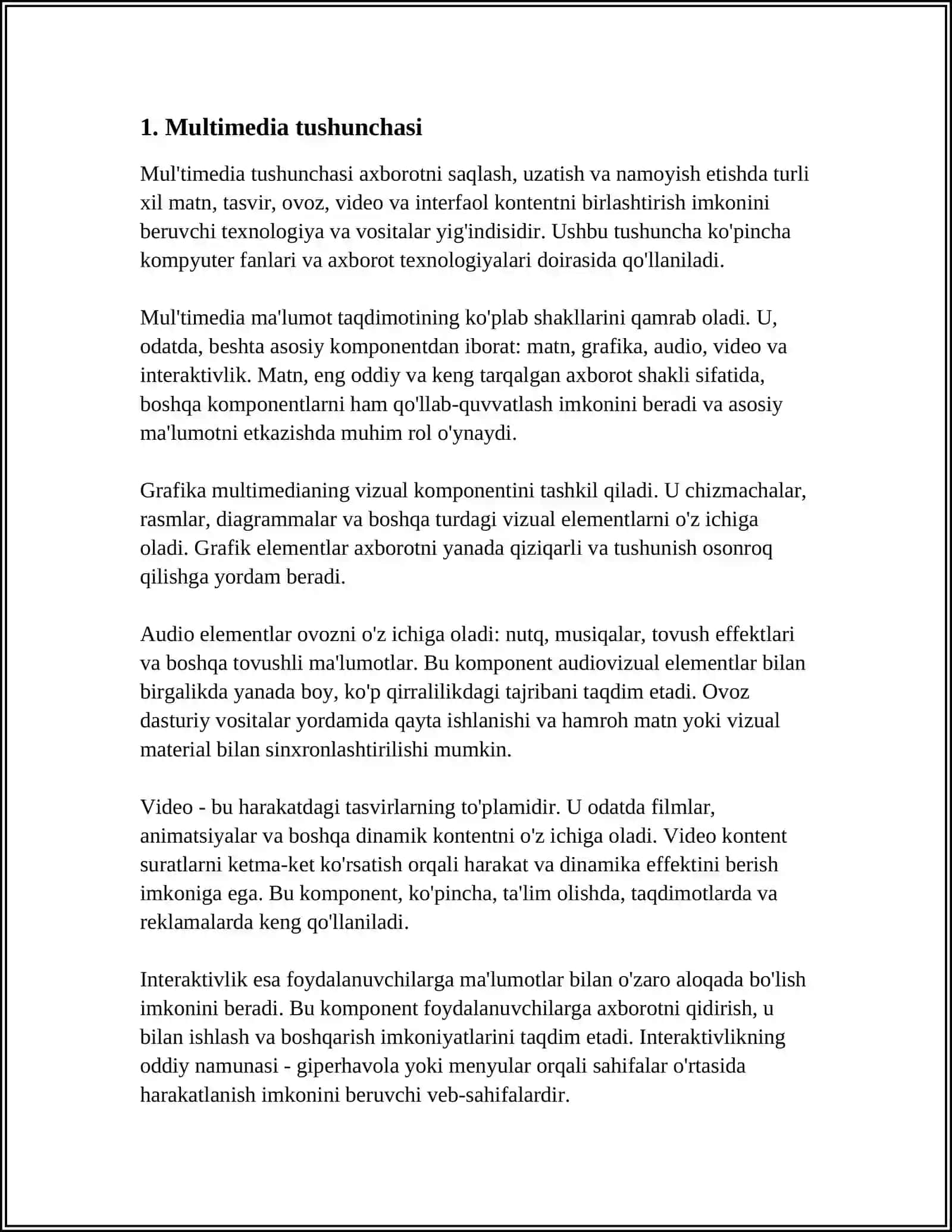 MULTIMEDIANING MAZMUNI VA SHAKLLANISHI 3