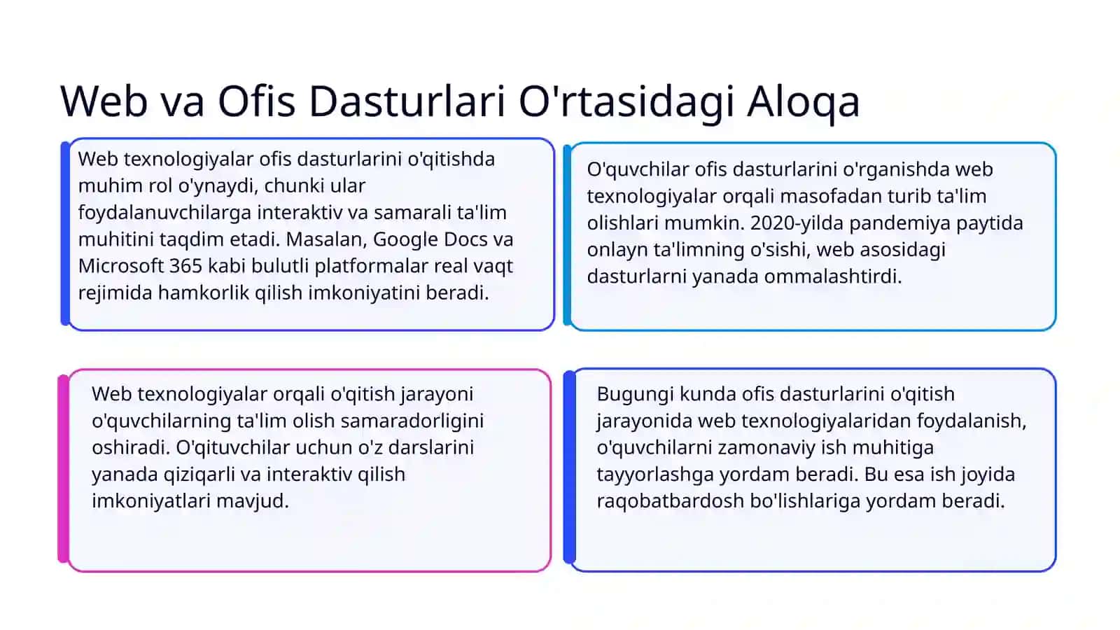 Web texnologiyalar asosida ofis dasturlarini o'qitish metodikasi 3