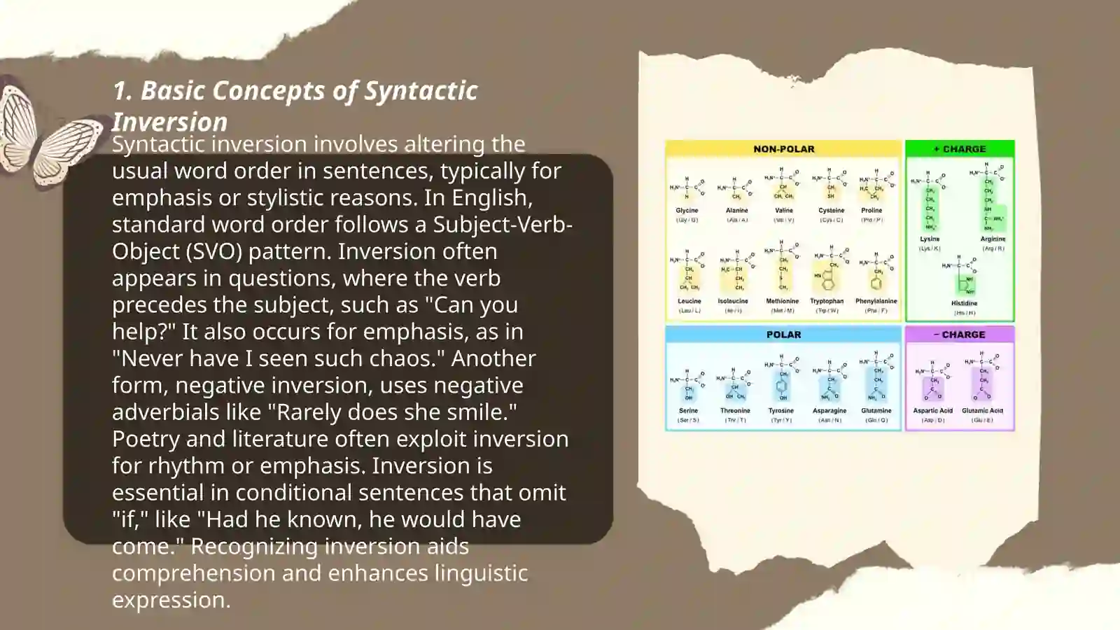 Syntactic inversion 3