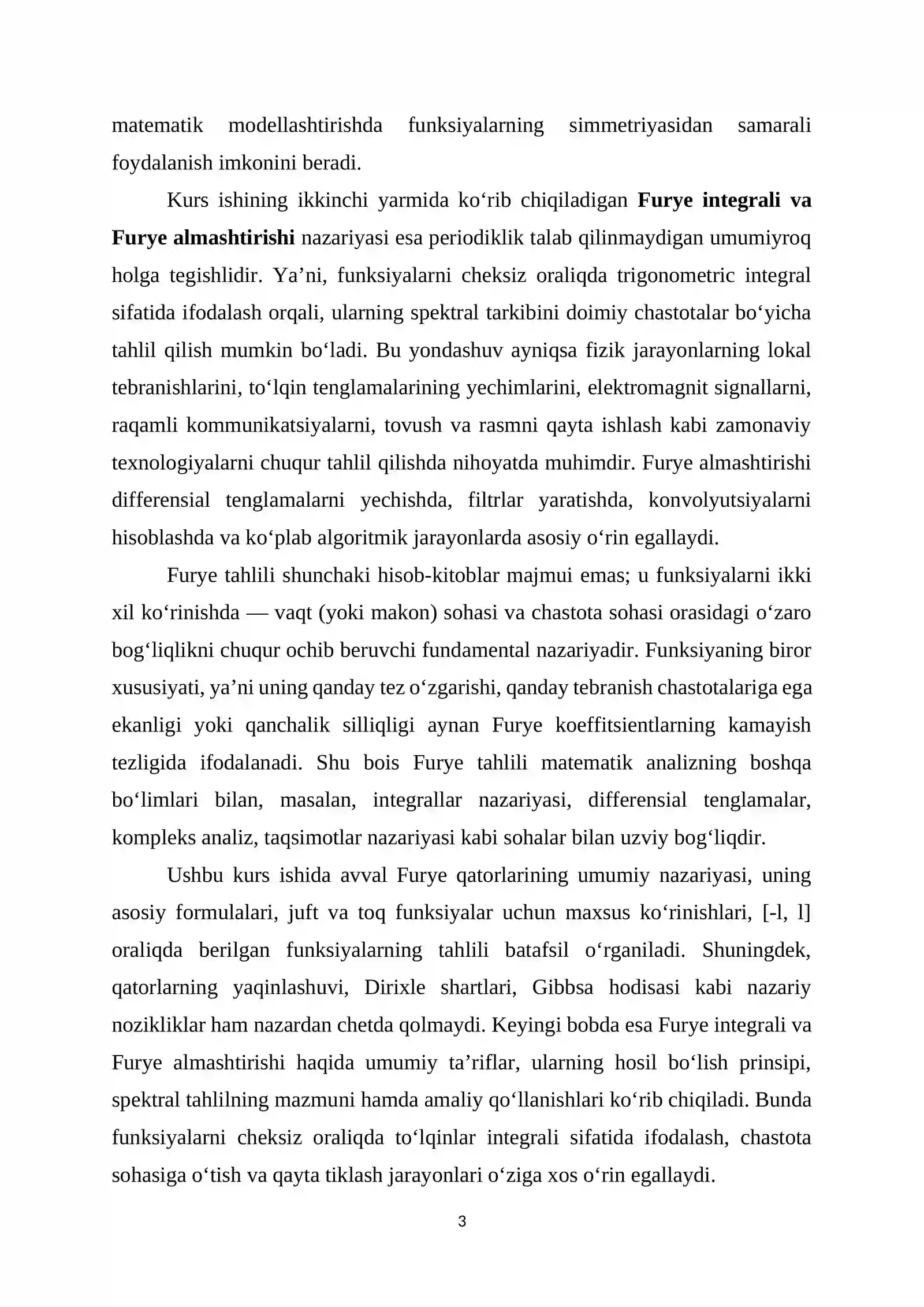 Furye integrali va Furye almashtirishi 3