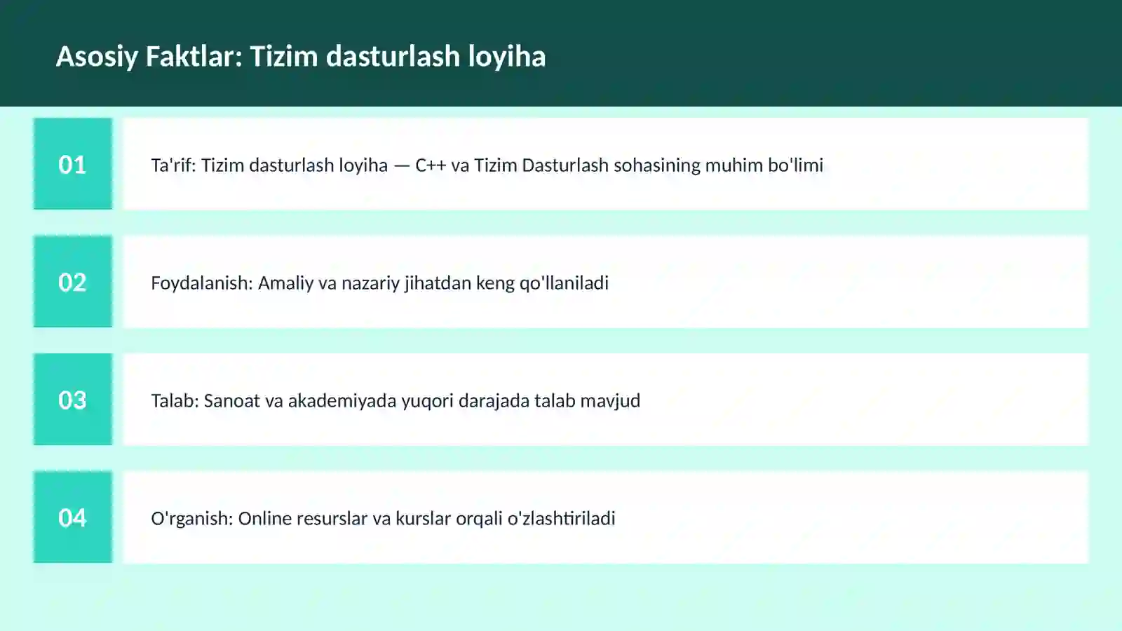 C++ VA TIZIM DASTURLASH 3