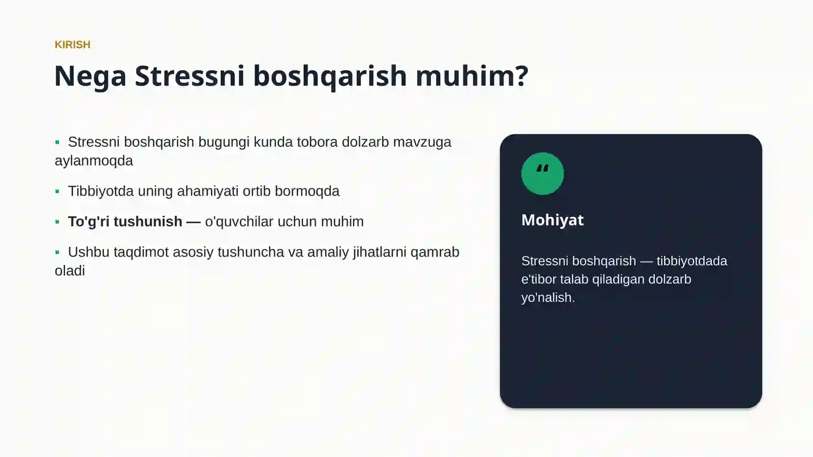 Stressni boshqarish 3
