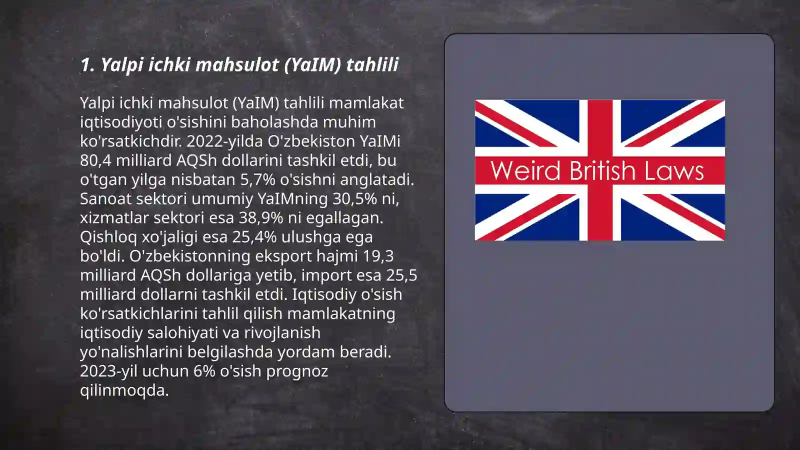 Yalpi ichki mahsulot (YaIM) tahlili 3