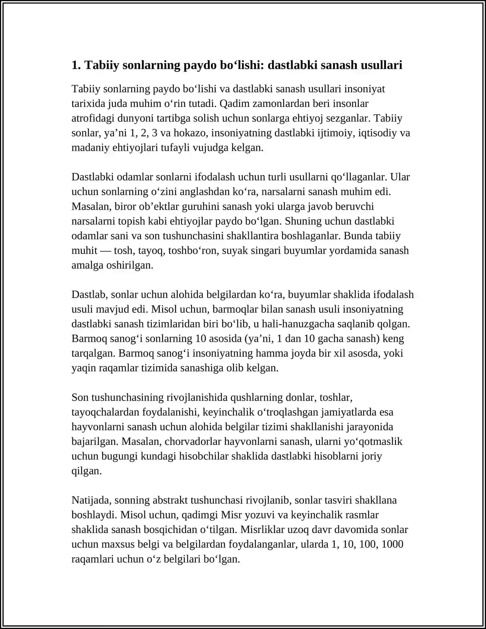 NATURAL SON VA NOL TUSHUNCHASINI VUJUDGA KELISHI TARIXINI OʻRGANISH 3