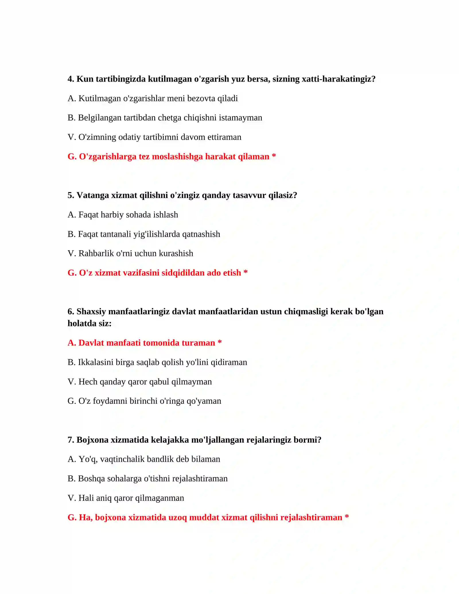 Bojxona imtihon savollari va javoblari 3