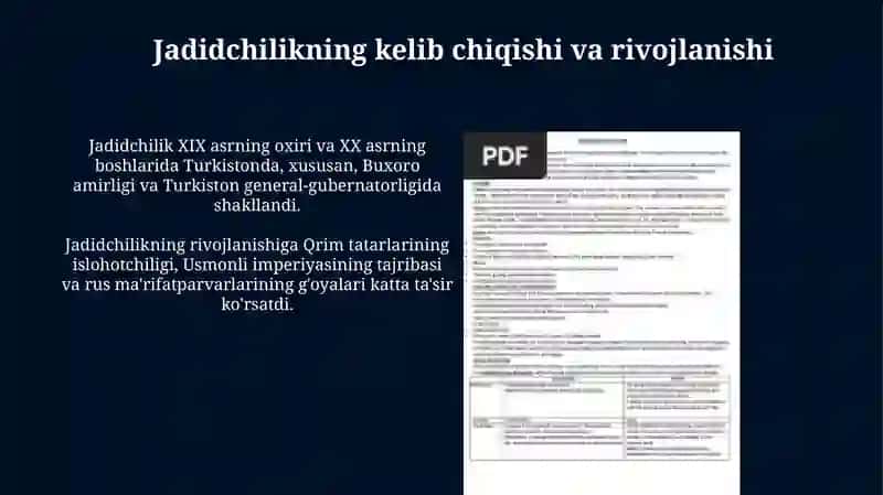 Jadid ma’rifatparvarlarining o‘lka ijtimoiy-ma’naviy hayotida tutgan o‘rni 3