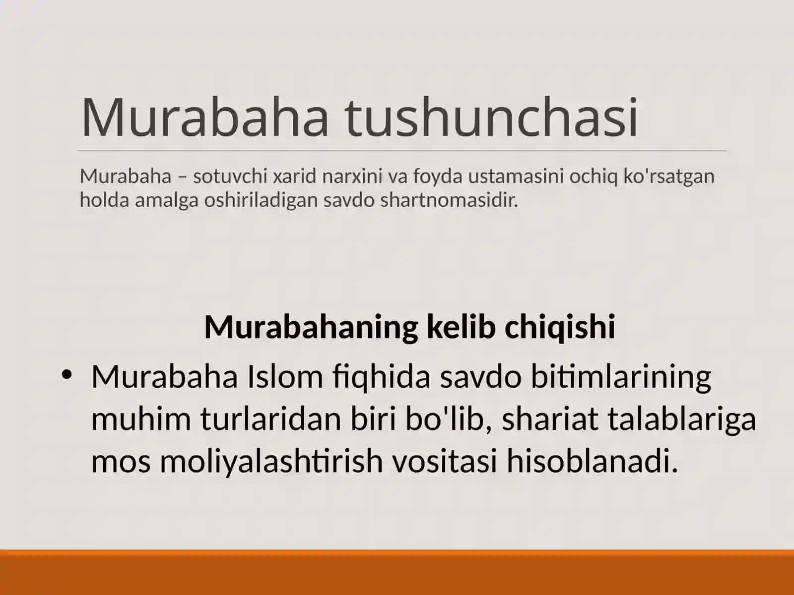 Mijoz buyurtmasi asosidagi Murabaha 3