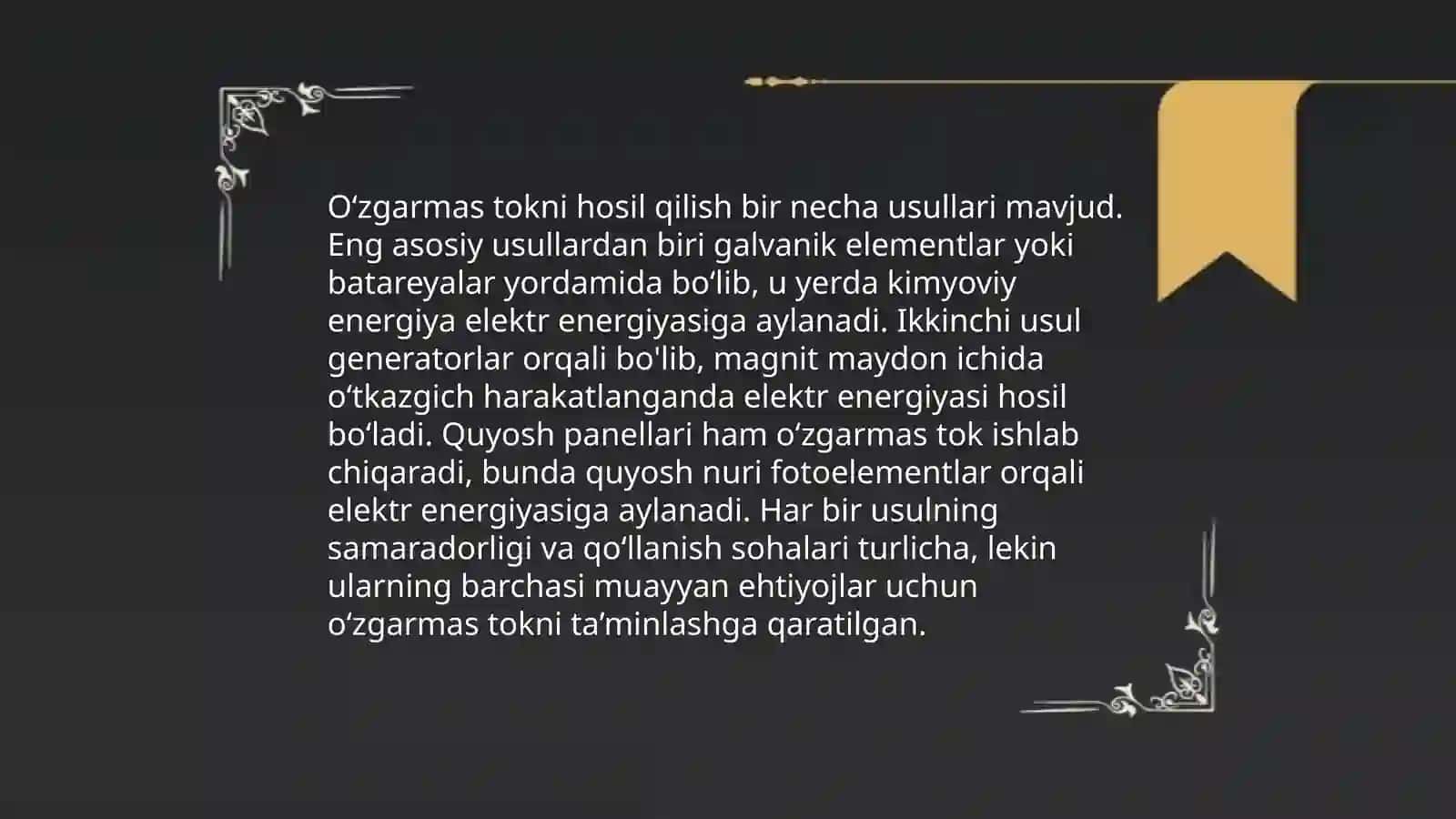 Oʻzgarmas elektr toki 3