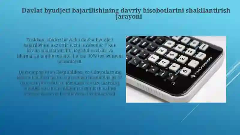 Davlat byudjeti bajarilishining davriy hisobotlarini shakllantirish 3