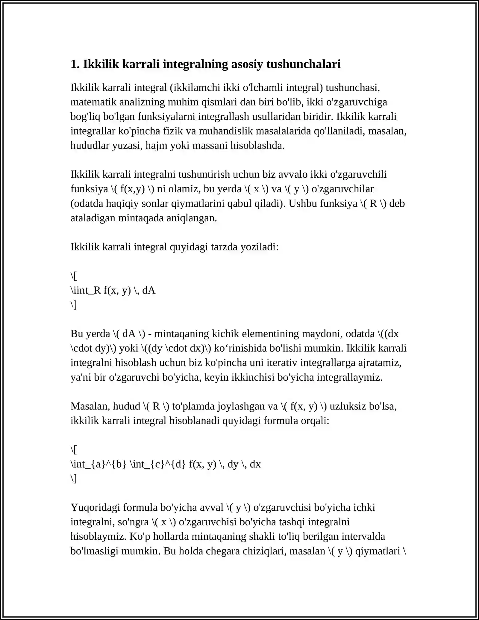 IKKI KARRALI INTEGRAL 3