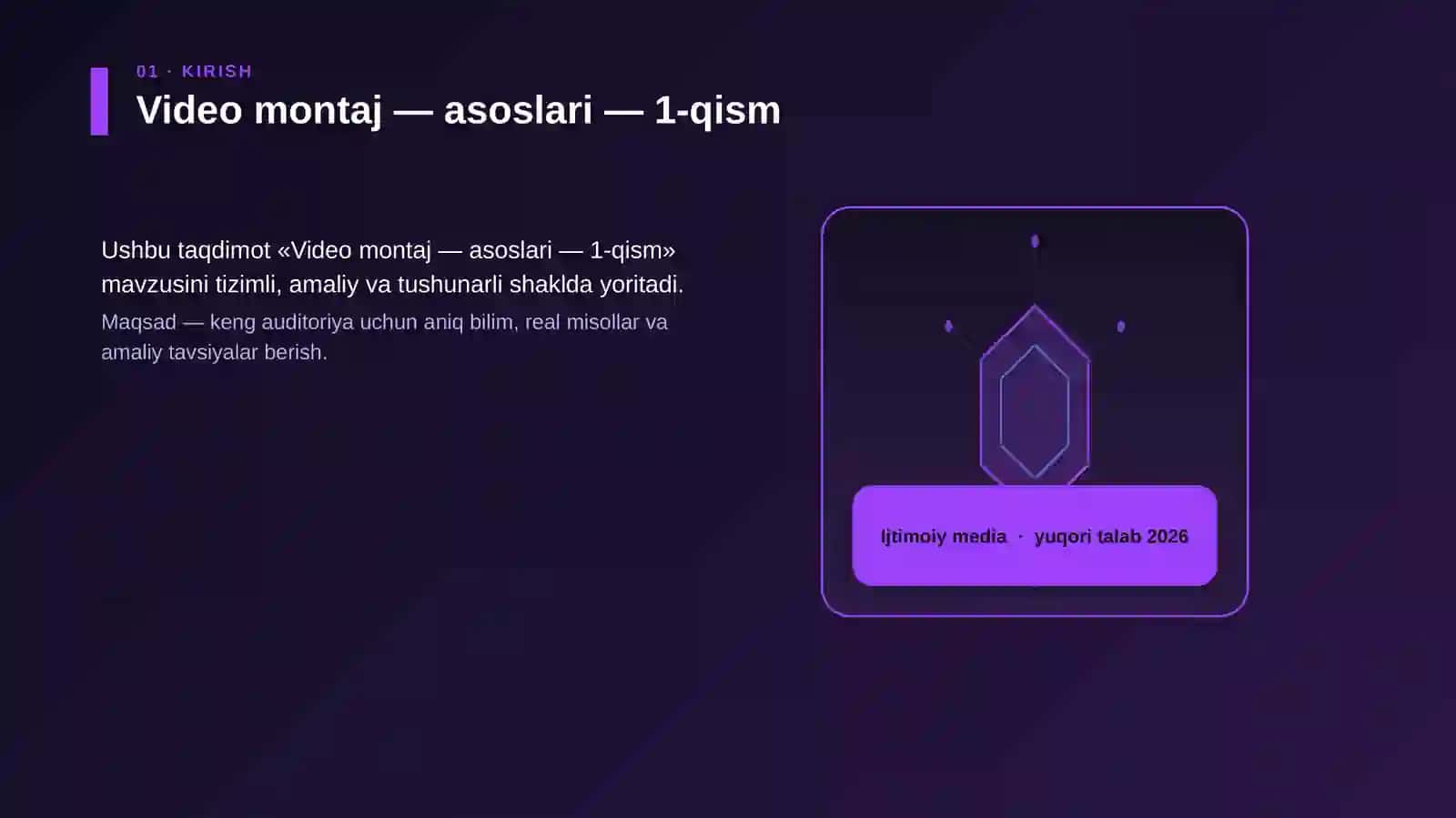 Video montaj — asoslari — 1-qism 3