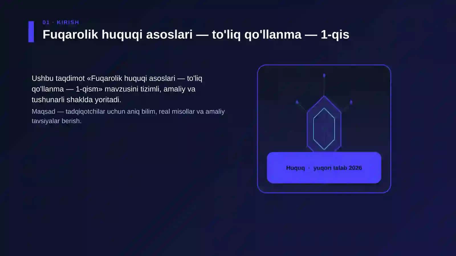 Fuqarolik huquqi asoslari — to'liq qo'llanma — 1-qism 3