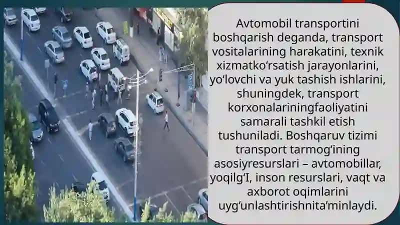 Avtomobil transportini boshqarishning hozirgidavrdagi holati va taraqqiyoti 3