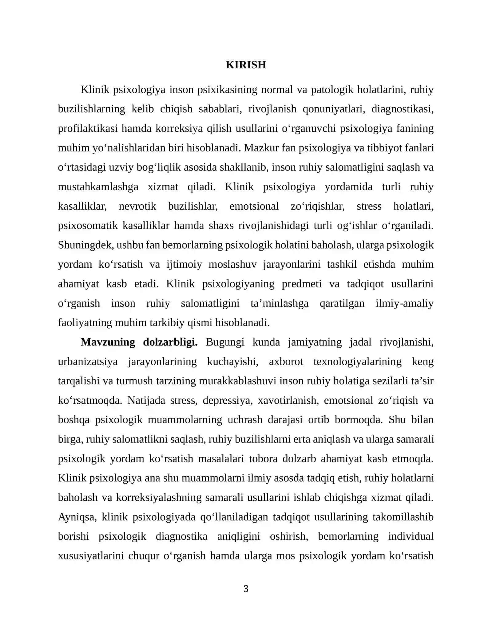 Klinik psixologiyaning fan sifatida shakllanishi va rivojlanish bosqichlari 3