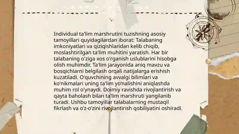 Individual ta‘lim marshruti 3