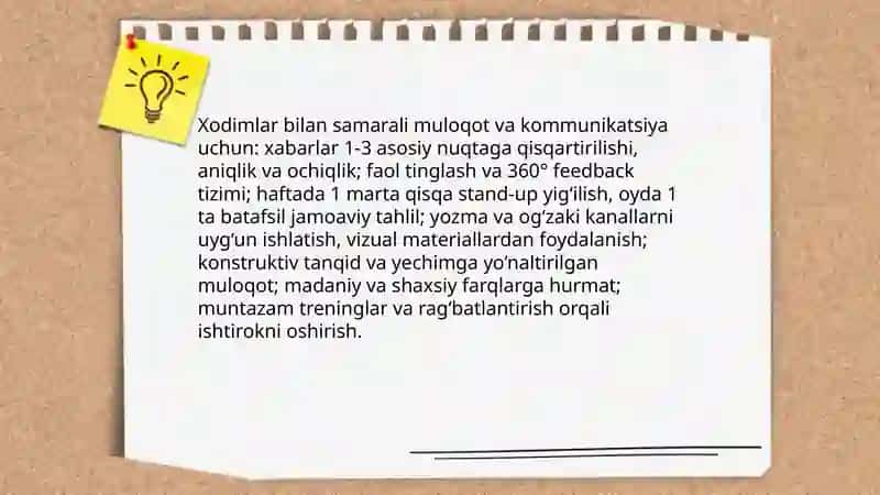 Xodimlar bilan samarali ishlash 3