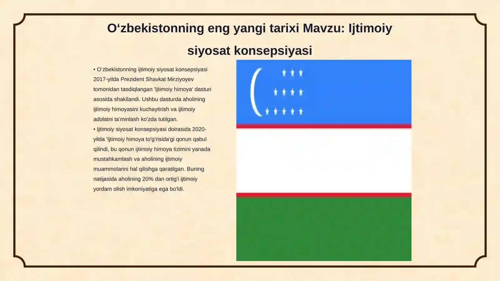Oʻzbekiston respublikasining ijtimoiy sohadagi islohotlari 3