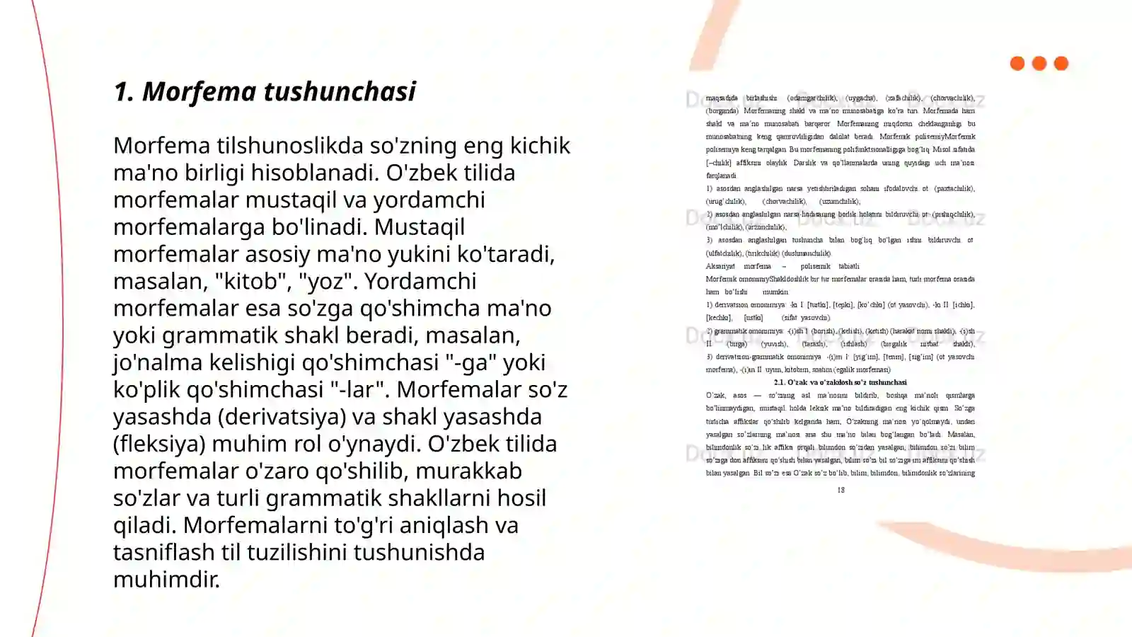 Morfema. Morfemaning turlari 3