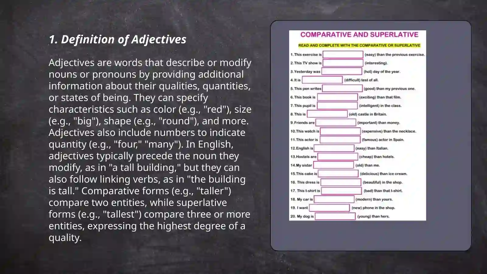 Adjactives 3