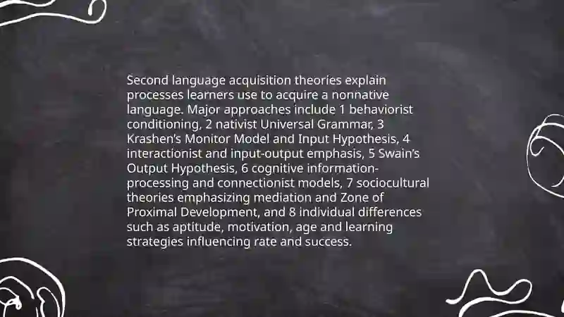 Second language acquisition theories 3