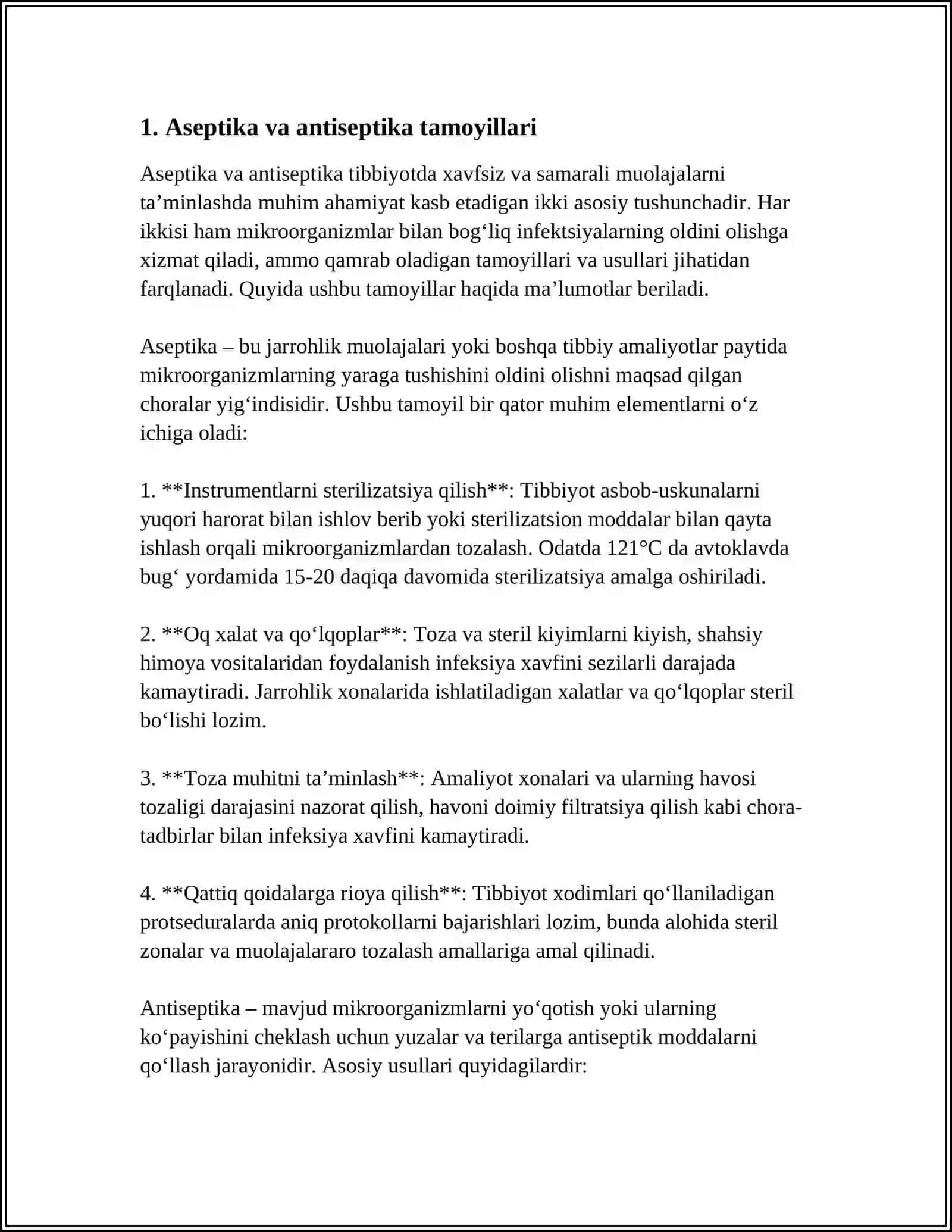 ASEPTIKA VA ANTISEPTIKA TAMOYILLARI 3