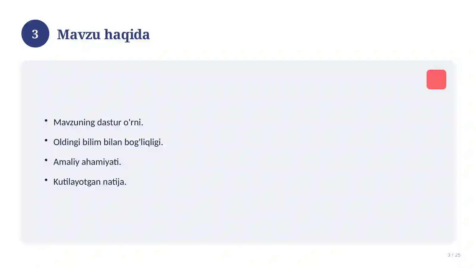 Tarbiya fanidan 9-sinf uchun ochiq dars ishlanmasi 3