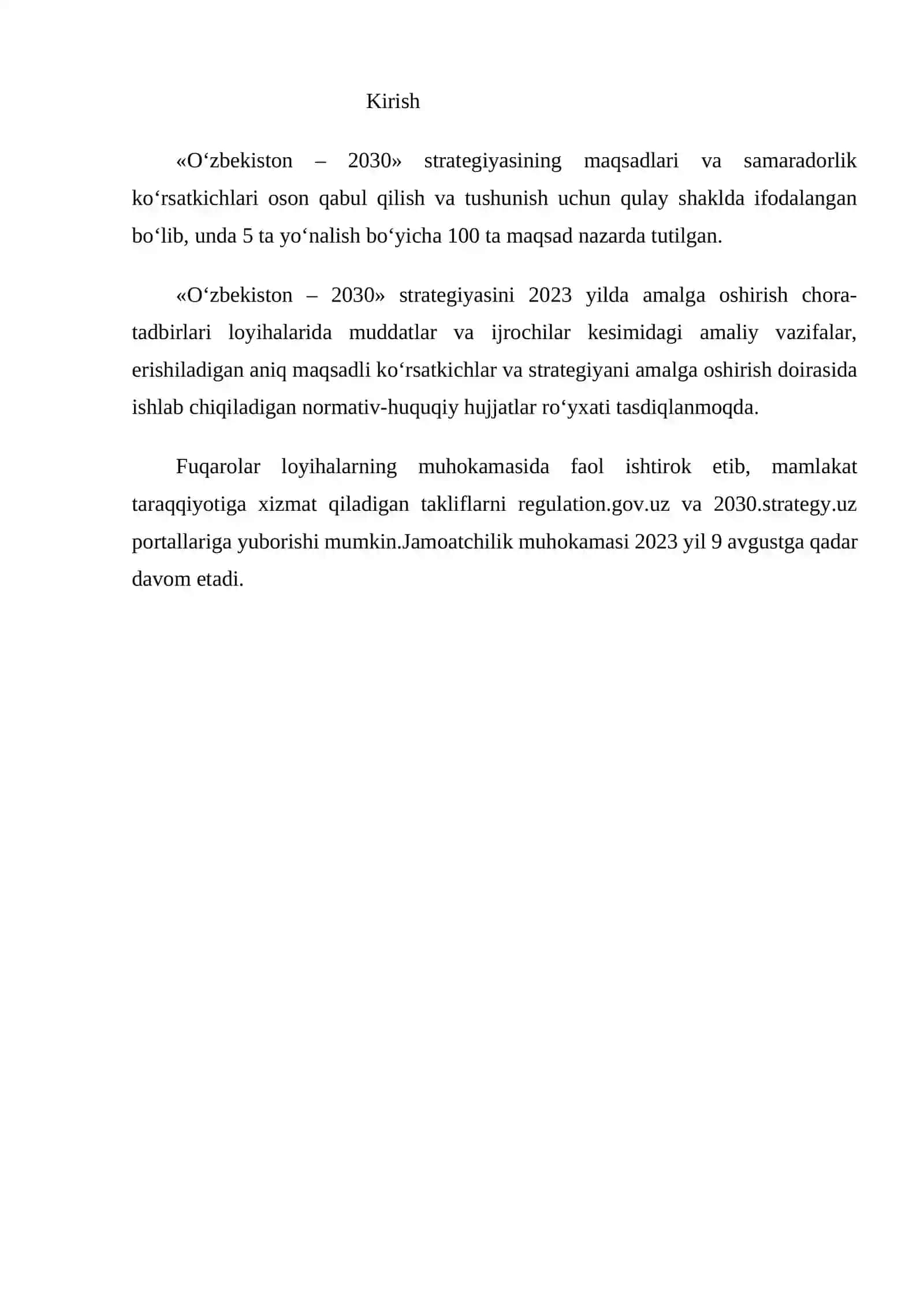 O`zbekiston 2030 strategiyasi 3
