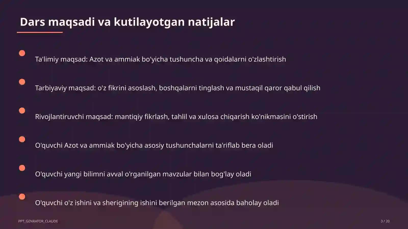 Azot va ammiak (9-sinf) 1