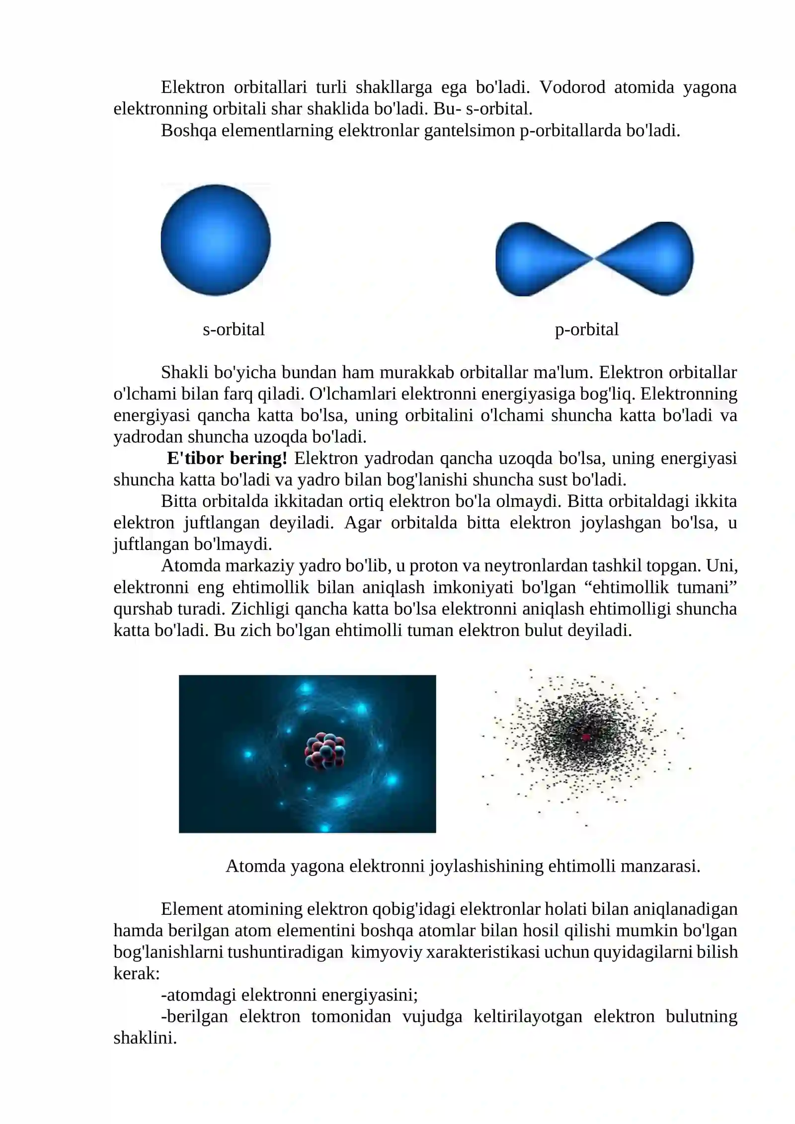 Vodorod atomining kvant nazariyasi 3