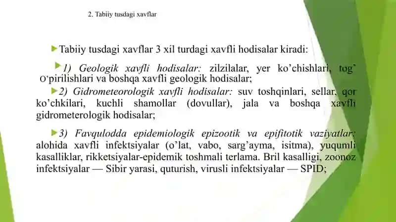 O‘zbekistonda sodir bo‘lishi mumkin bo‘lgan texnogen xavflar 3