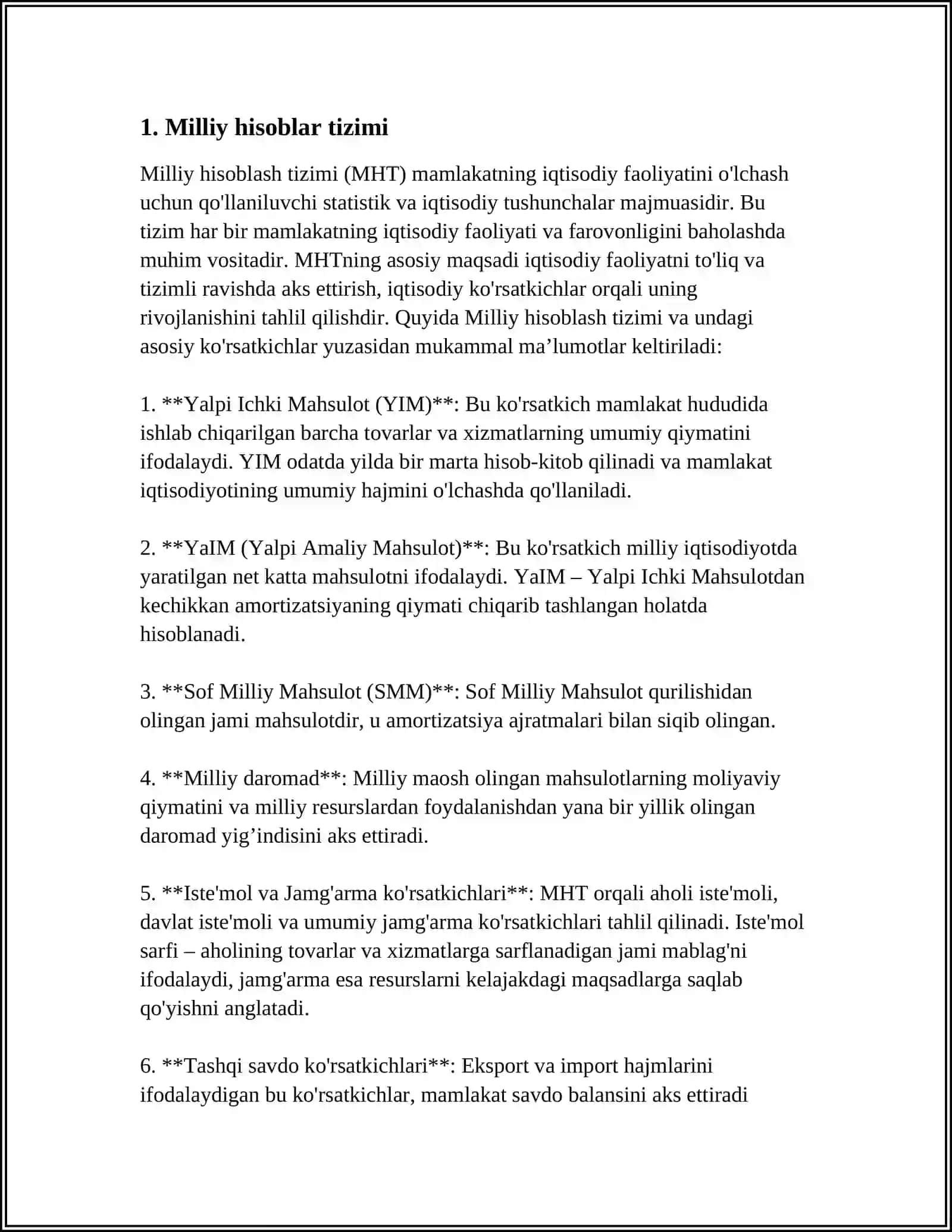 ÖZBEKISTON MILLIY HISOBLAR TIZIMI IQTISODIY STATISTIKASINING USLUBIY NEGIZI 3