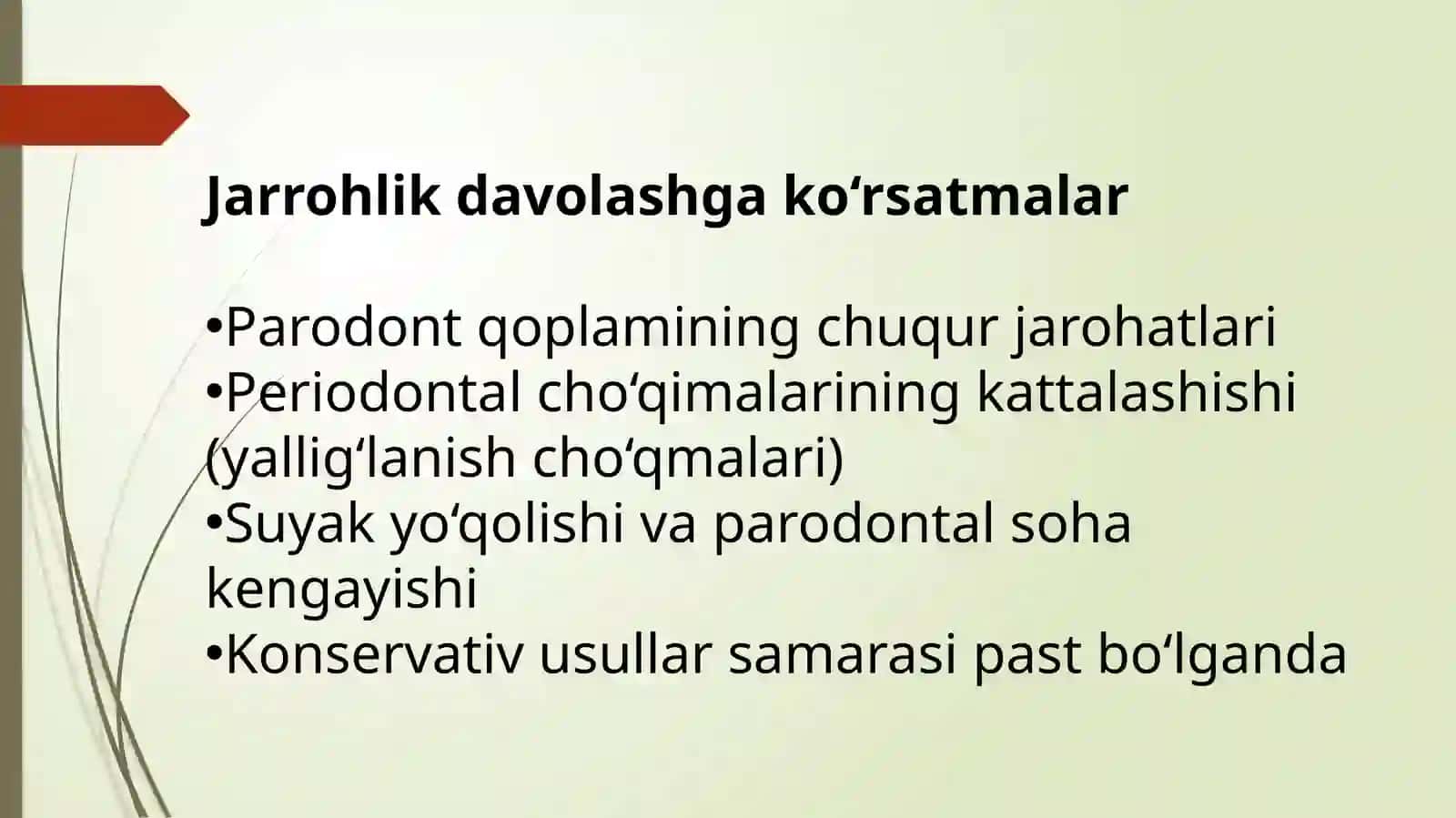 Parodont kasalliklarini jarrohlik davolash usullari 3