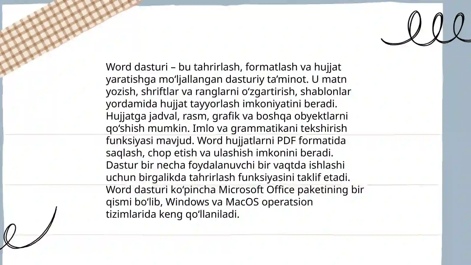 Word dasturidan foydalanish 3