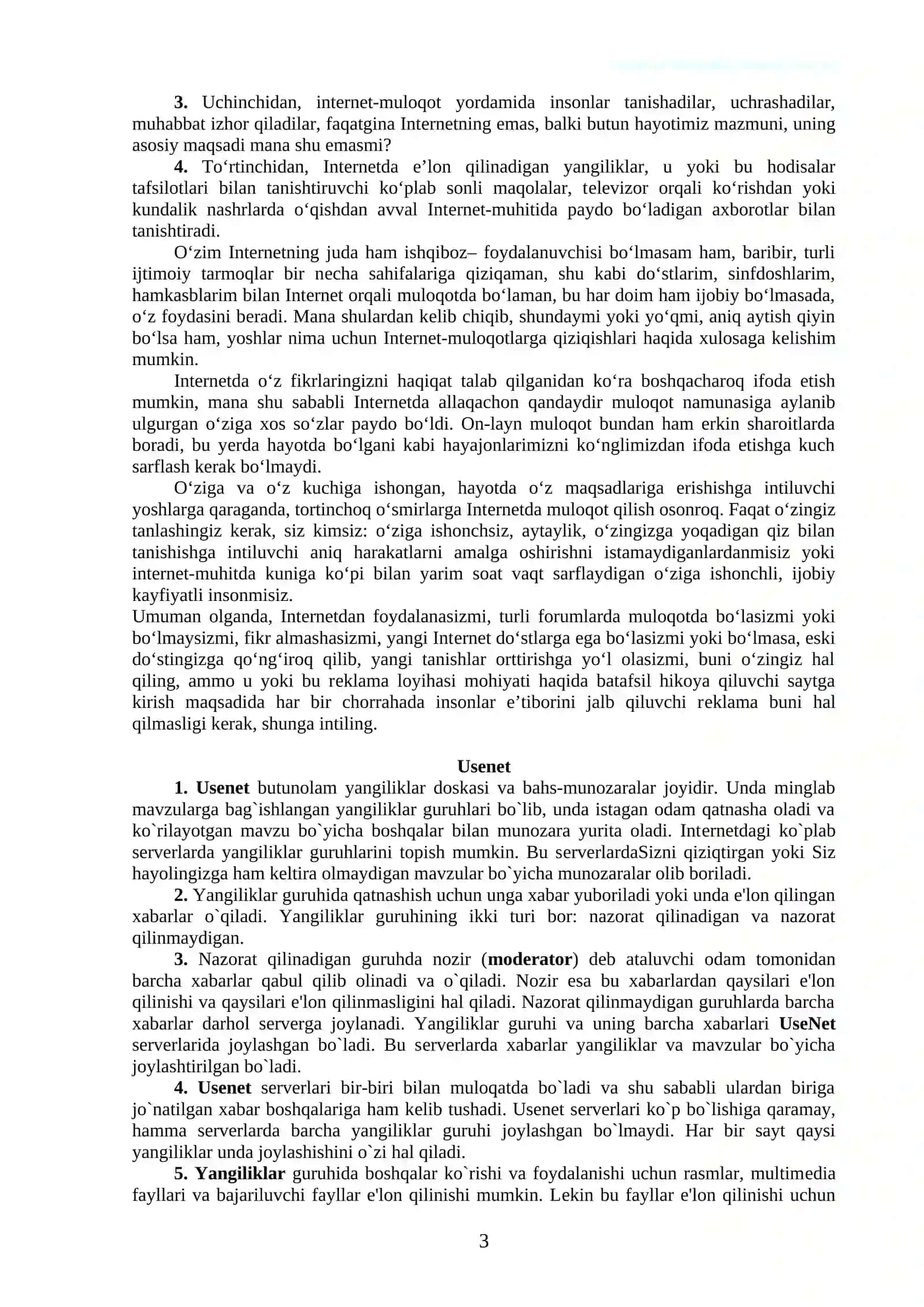 Internet muloqot vositasi 3