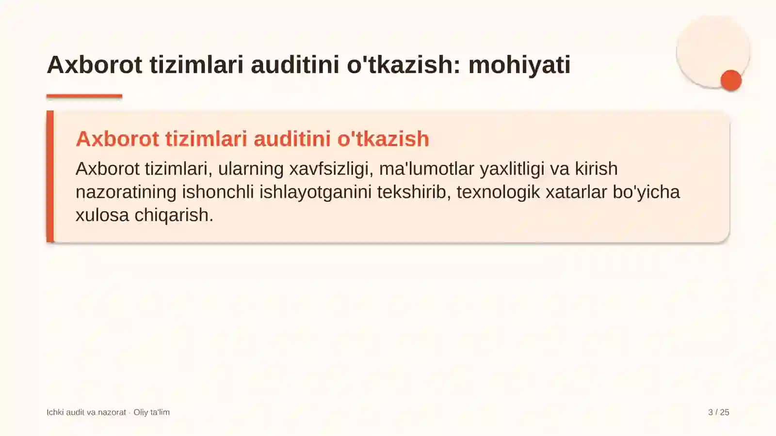 Ichki audit va nazorat · Oliy ta'lim 3
