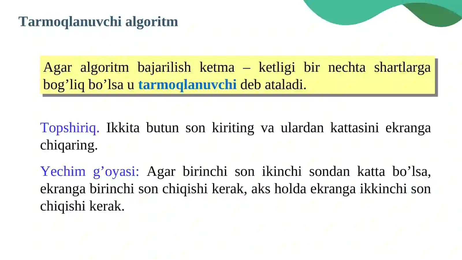Mа’ruza rejasi 3
