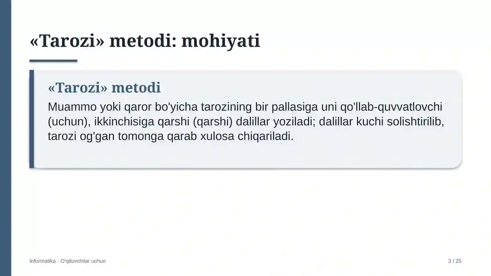 informatika darslarida tarozi metodidan foydalanish 7014 3