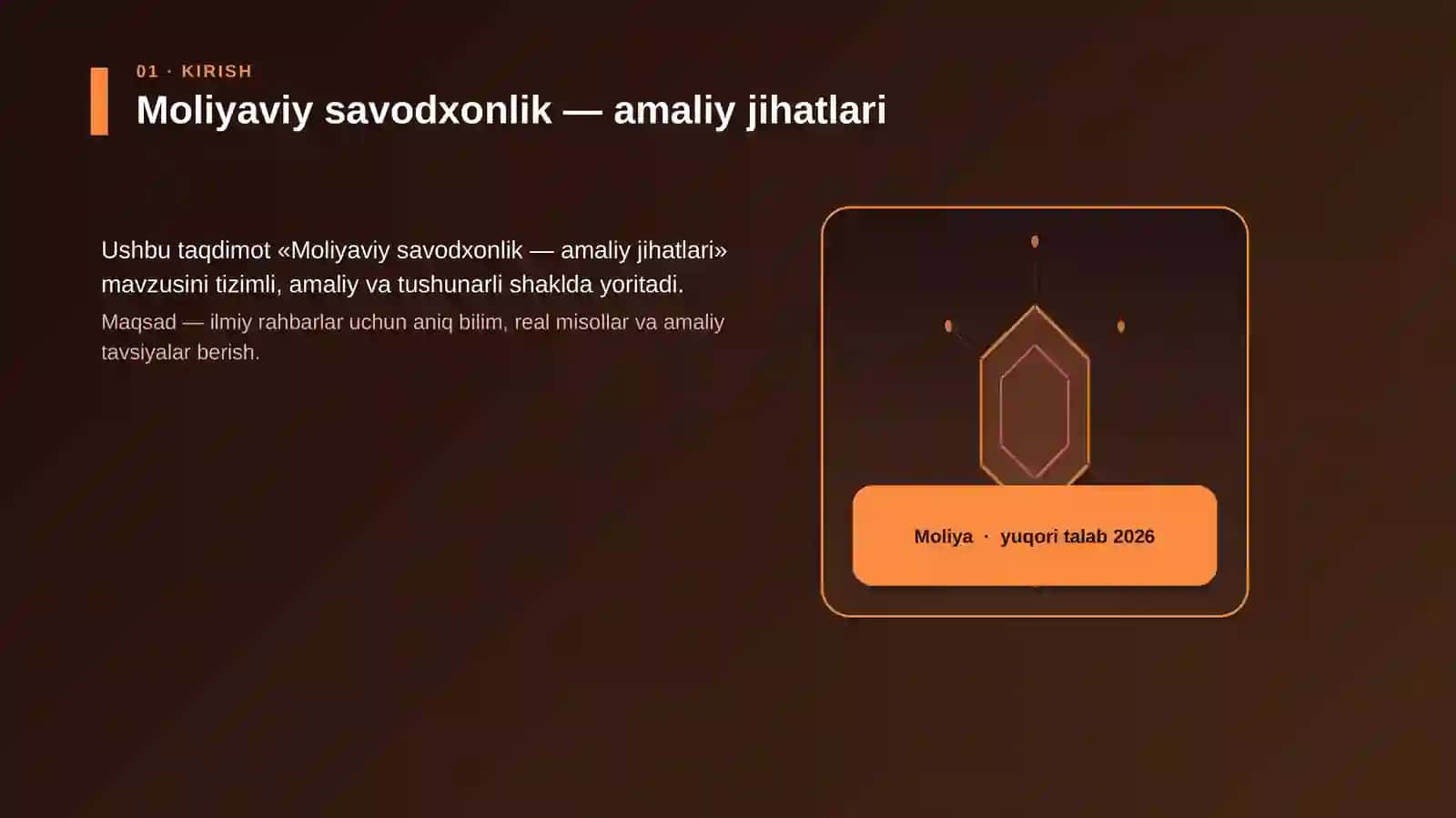 Moliyaviy savodxonlik — amaliy jihatlari 3
