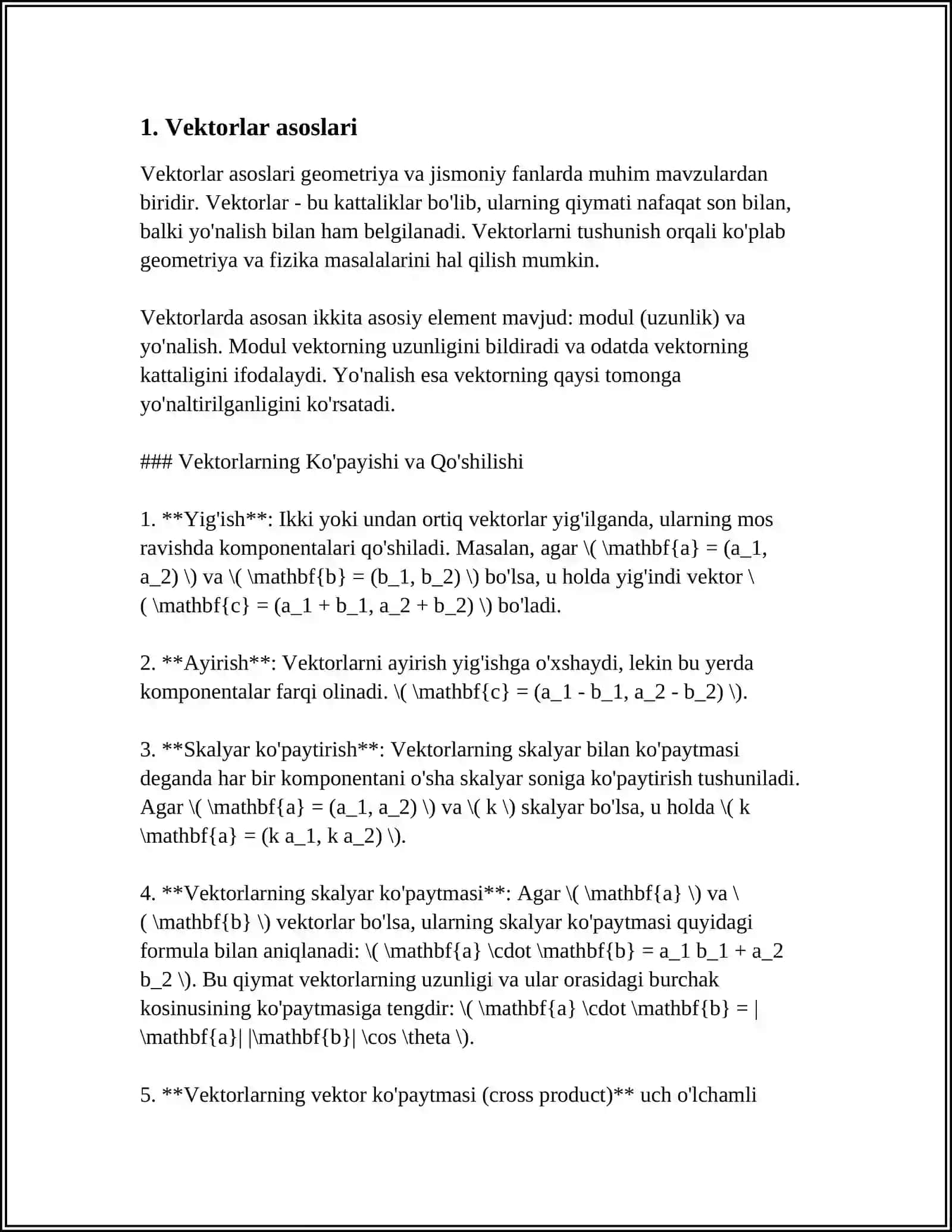 ARIFMETIK VEKTOR FAZO 3