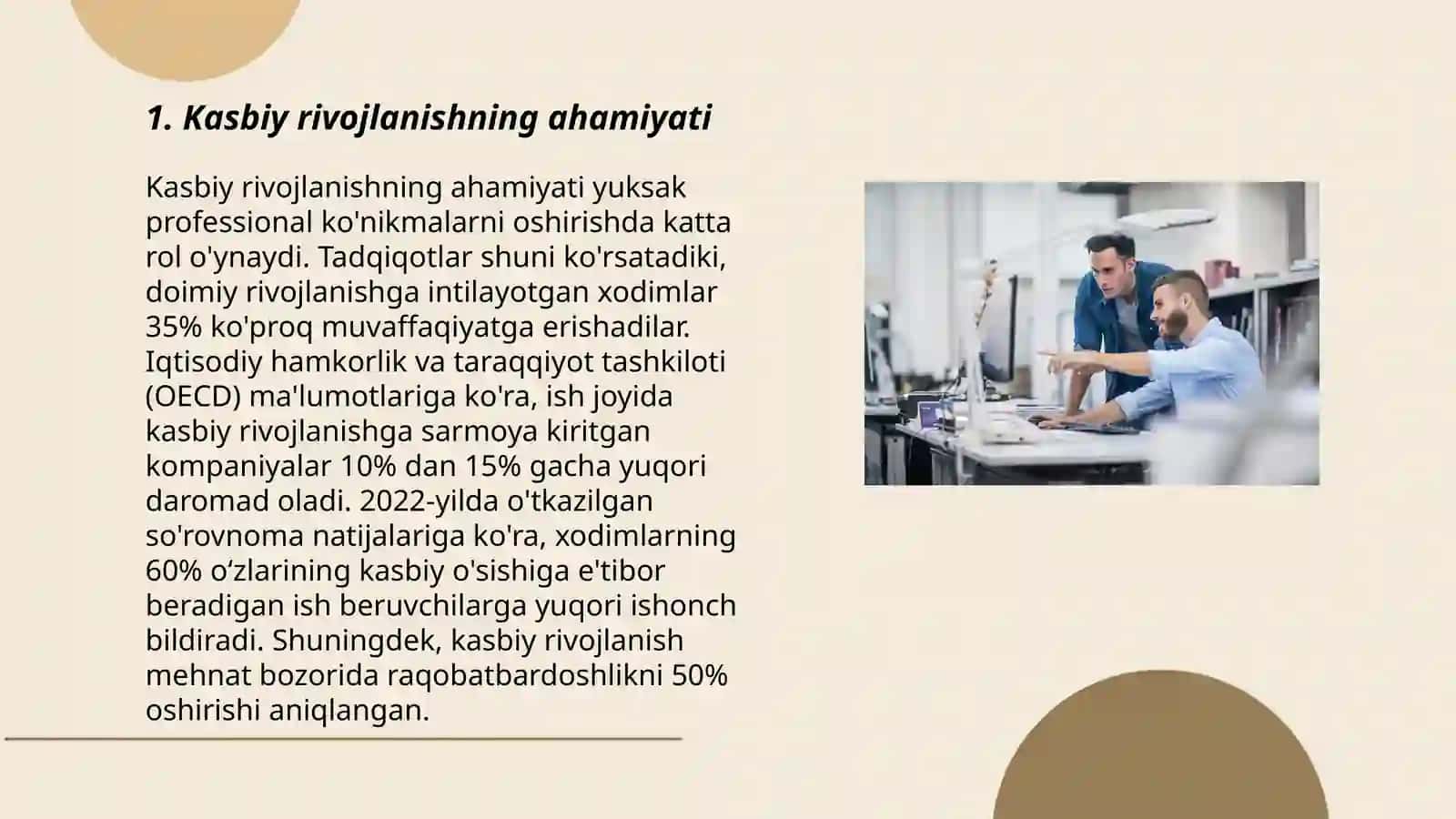 Kasbiy rivojlanishning ahamiyati 3