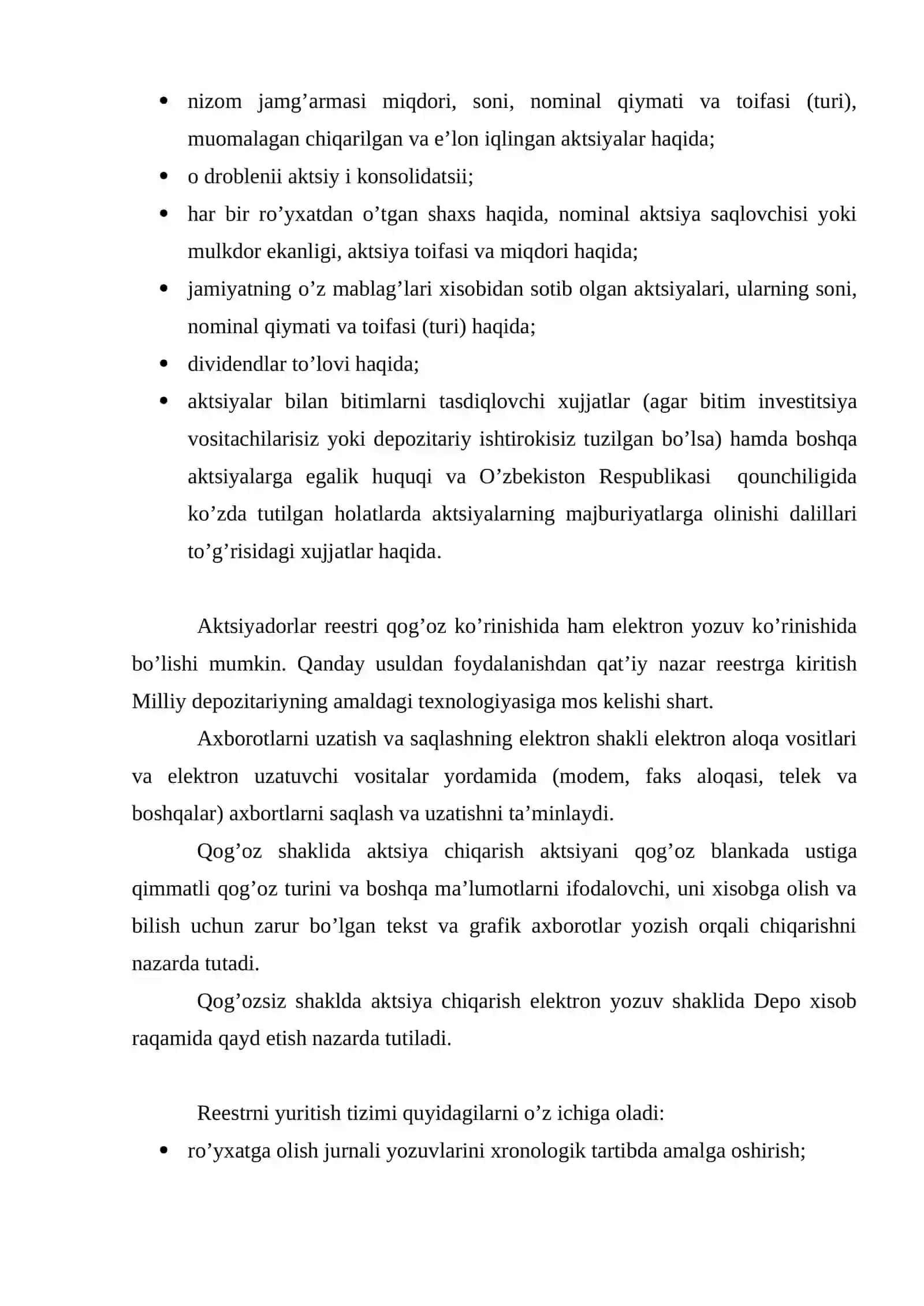 Aktsiyadоrlik jamiyati aktsiyadоrlar rееstri 3
